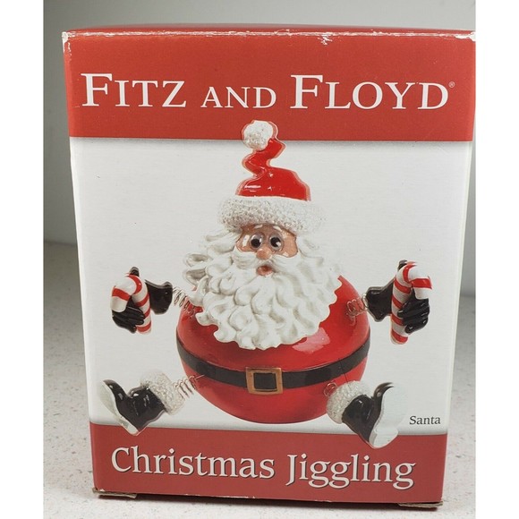 Fitz and Floyd 2005 Christmas Jiggling Santa Collection Item 2048/126 - Picture 1 of 7